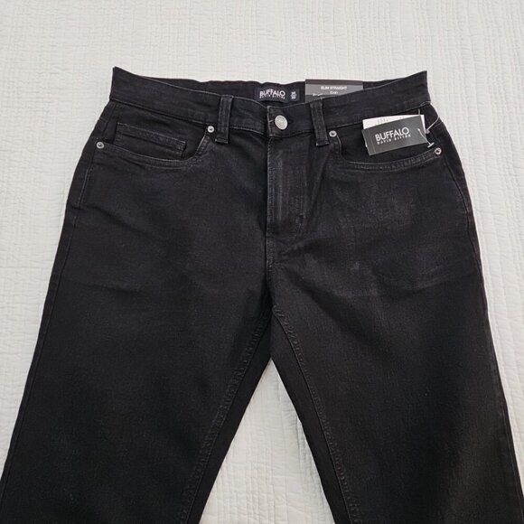 Buffalo David Bitton Evan Jeans Men's 34x32 NEW Black Wash Straight Stretch NWT - Picture 3 of 16